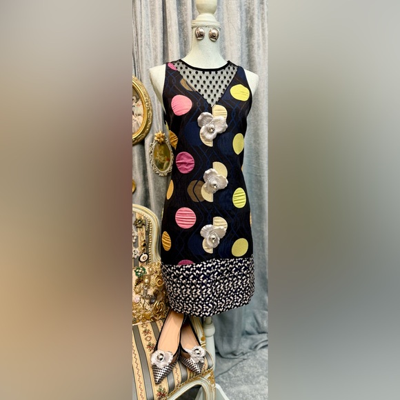 Colorful Polka Dot Sleeveless Dress - Picture 1 of 5